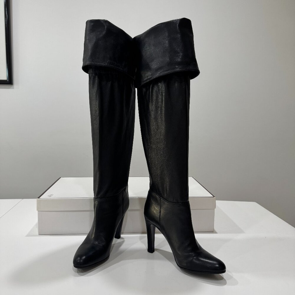 Coach Allyson Soft Calf Black Leather Boots, Size 8.5
